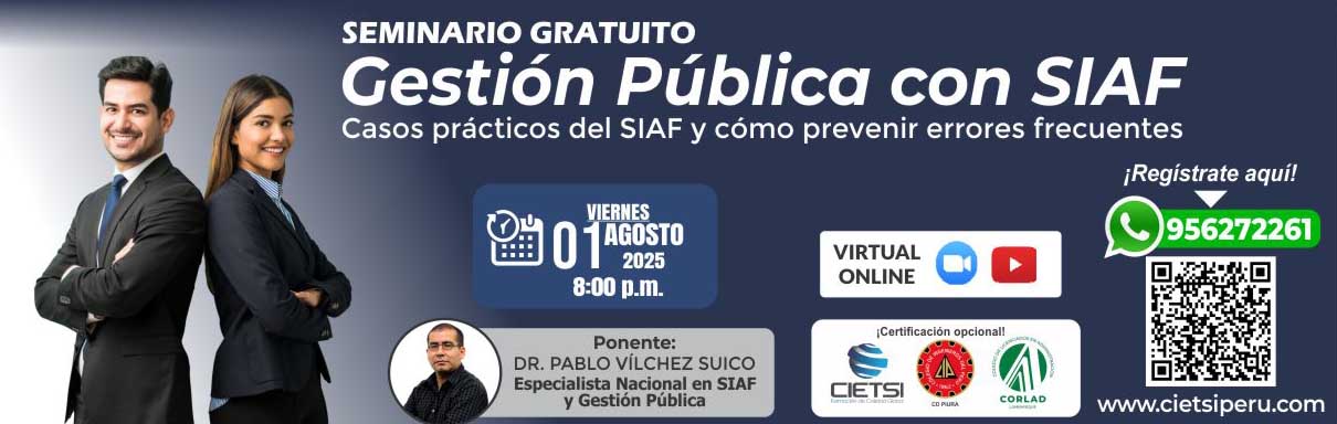 seminario gratuito gestiOn pUblica con siaf 2025